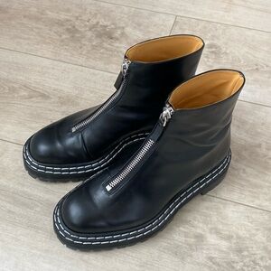 Proenza Schouler zip leather lug sole boots 37.5